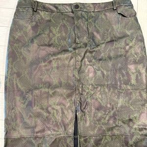 Eloquii Size 20 Leather MIDI Skirt